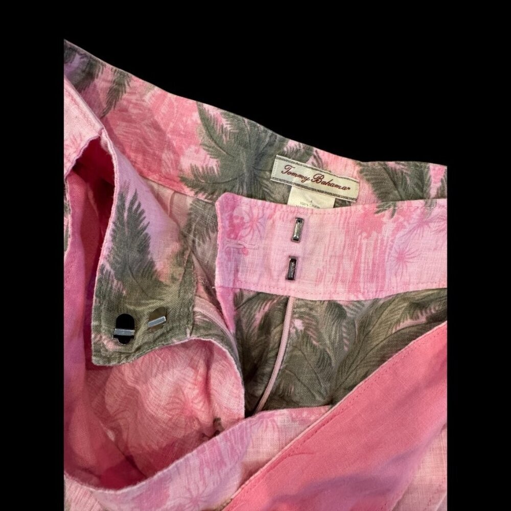 100% linen Tommy Bahama shorts size 4 - Picture 2 of 4